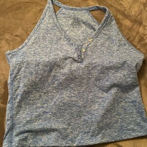 Heather blue active tank